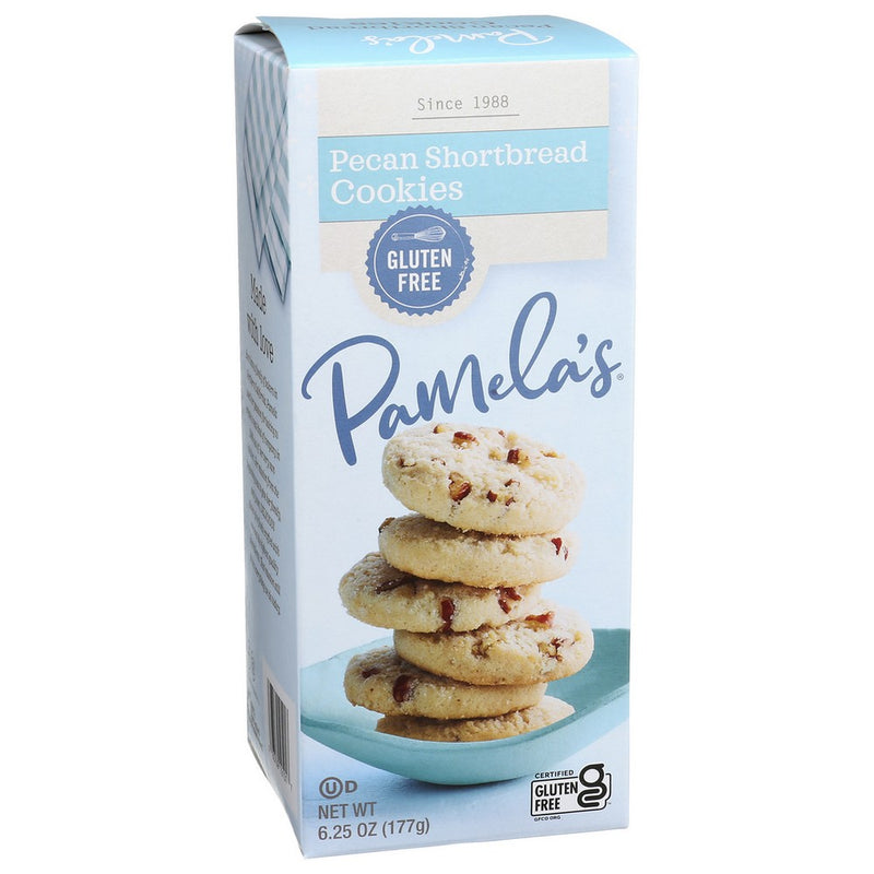 Pamelas Cookies Pecan Shortbread - 6 Ounce, Case of 6