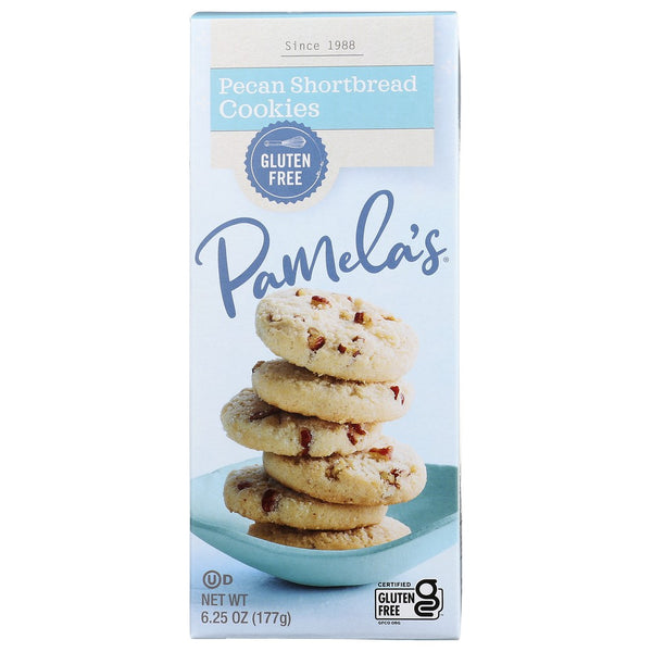 Pamelas Cookies Pecan Shortbread - 6 Ounce, Case of 6