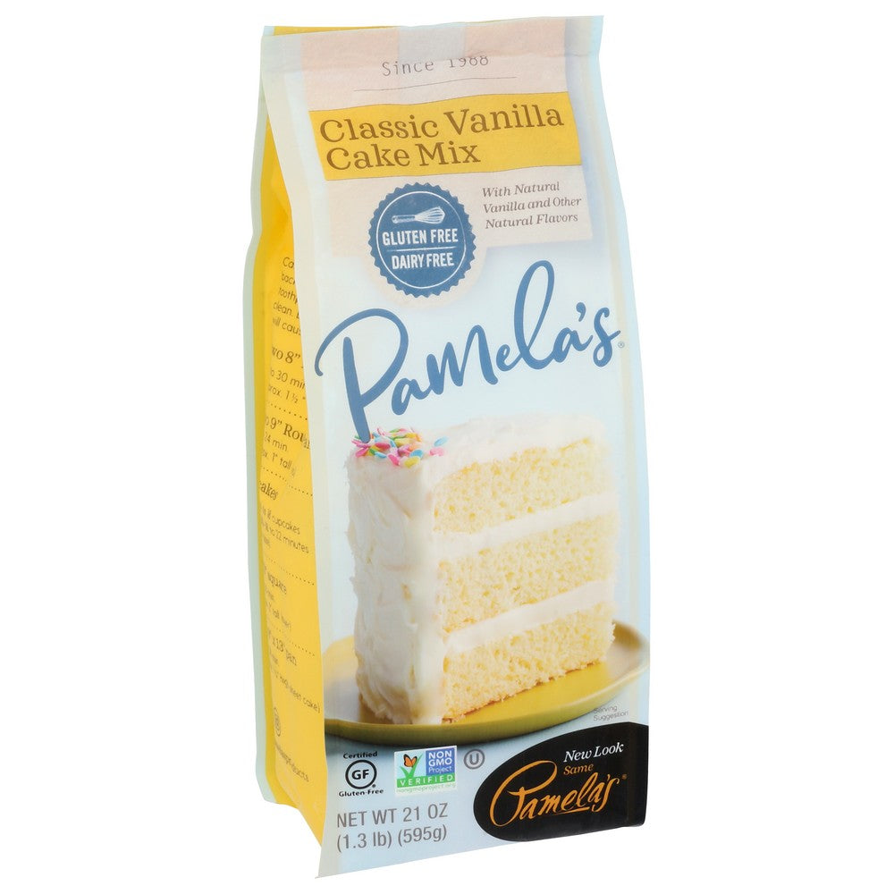 Pamela's 30020, Pamela's Products Sweet Baking Mixes, Classic Vanilla Cake Gluten-Free, 21 Oz.,  Case of 6