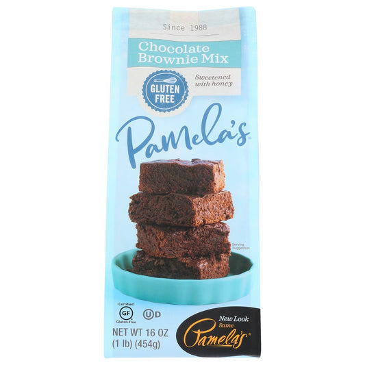 Pamela's 30030, Chocolate Brownie Chocolate Brownie Mix 16 Ounce,  Case of 6