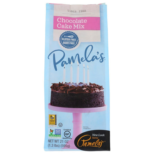 Pamela's 30040, Chocolate Cake Mix Chocolate Cake Mix 21 Ounce,  Case of 6