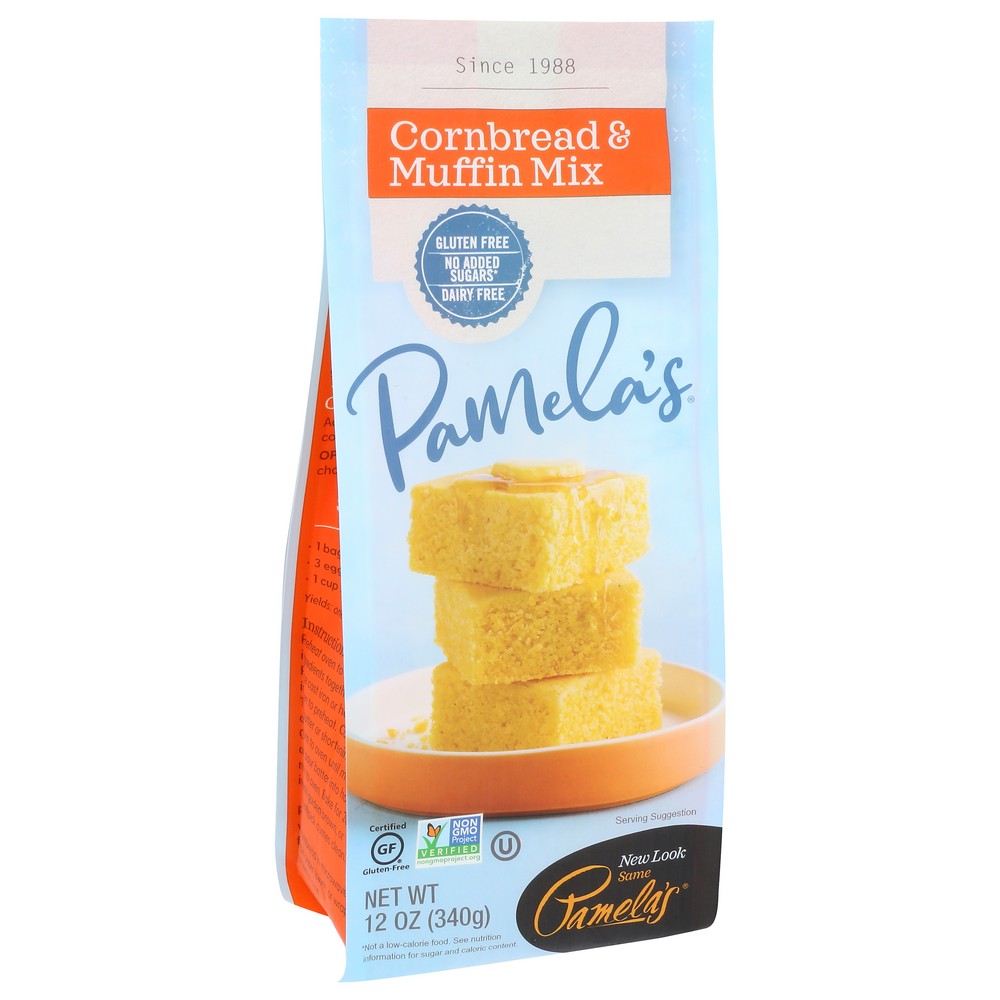 Pamela's 30110, Cornbread & Muffin Mix Cornbread & Muffin Mix 12 Ounce,  Case of 6