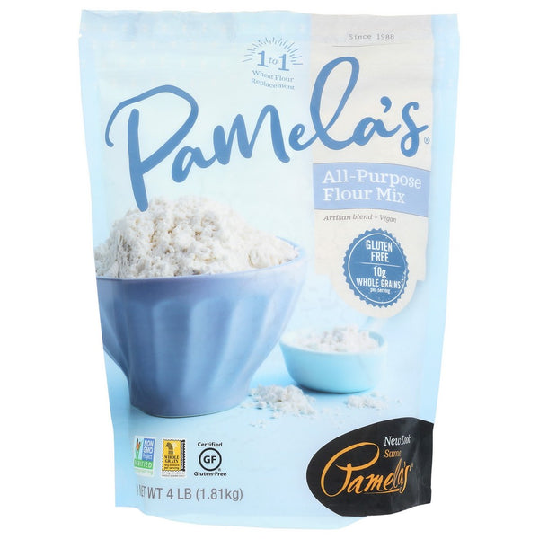 Pamelas Flour Allpurp Artsn Bl - 4 Pound, Case of 3