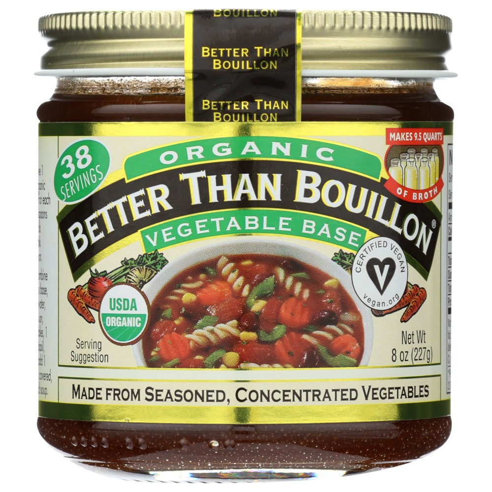 Better Than Bouillon® 690004, Better Than Bouillon Organicanic Seasoned Vegetable Base, 8 Oz. Jar,  Case of 6