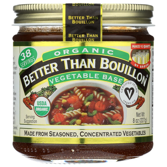 Better Than Bouillon® 690004, Better Than Bouillon Organicanic Seasoned Vegetable Base, 8 Oz. Jar,  Case of 6