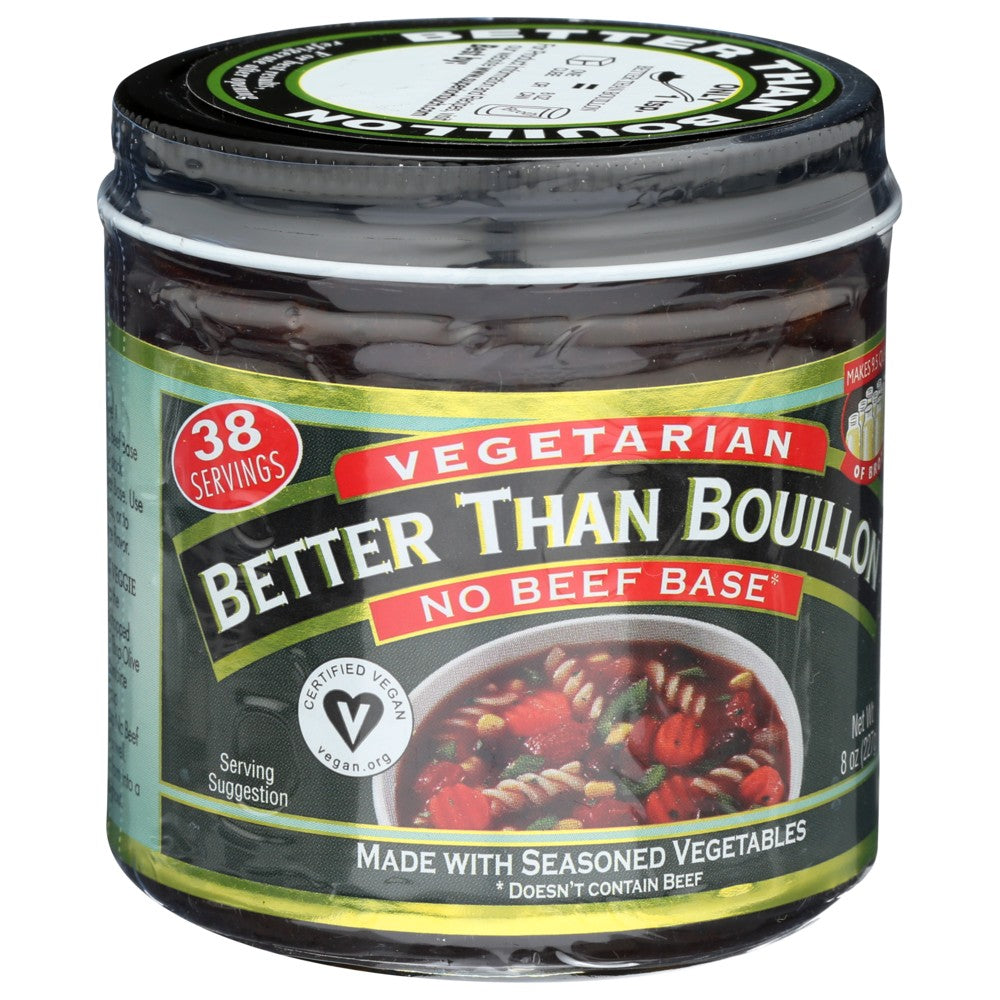 Better Than Bouillon® 600030, Better Than Bouillon No Beef Vegetarian Base, 8 Oz. Jar,  Case of 6