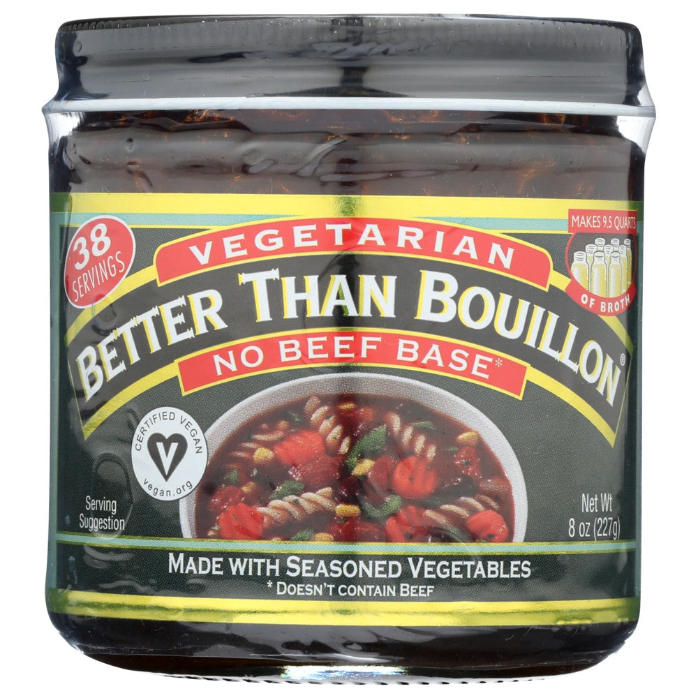 Better Than Bouillon® 600030, Better Than Bouillon No Beef Vegetarian Base, 8 Oz. Jar,  Case of 6