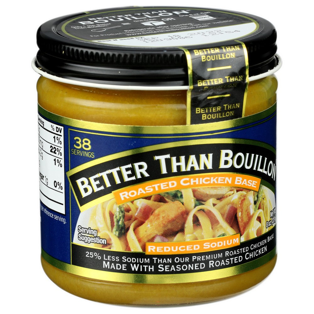 Better Than Bouillon® 620001, Reduced Sodium Chicken Bouillon Base 8 Ounce,  Case of 6