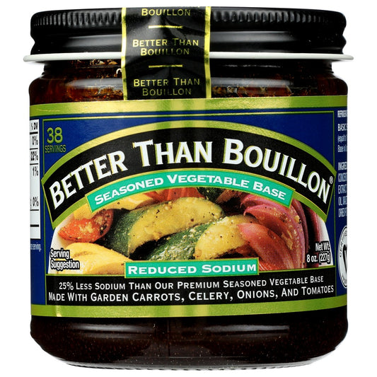 Better Than Bouillon® 620021, Reduced Sodium Seasoned Vegetable Bouillon Base 8 Ounce,  Case of 6