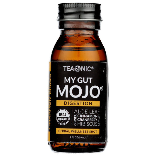 Teaonic Gm1903, Aloe Cinnamonamon Ginger My Gut Mojo 2 Fluid Ounce,  Case of 6