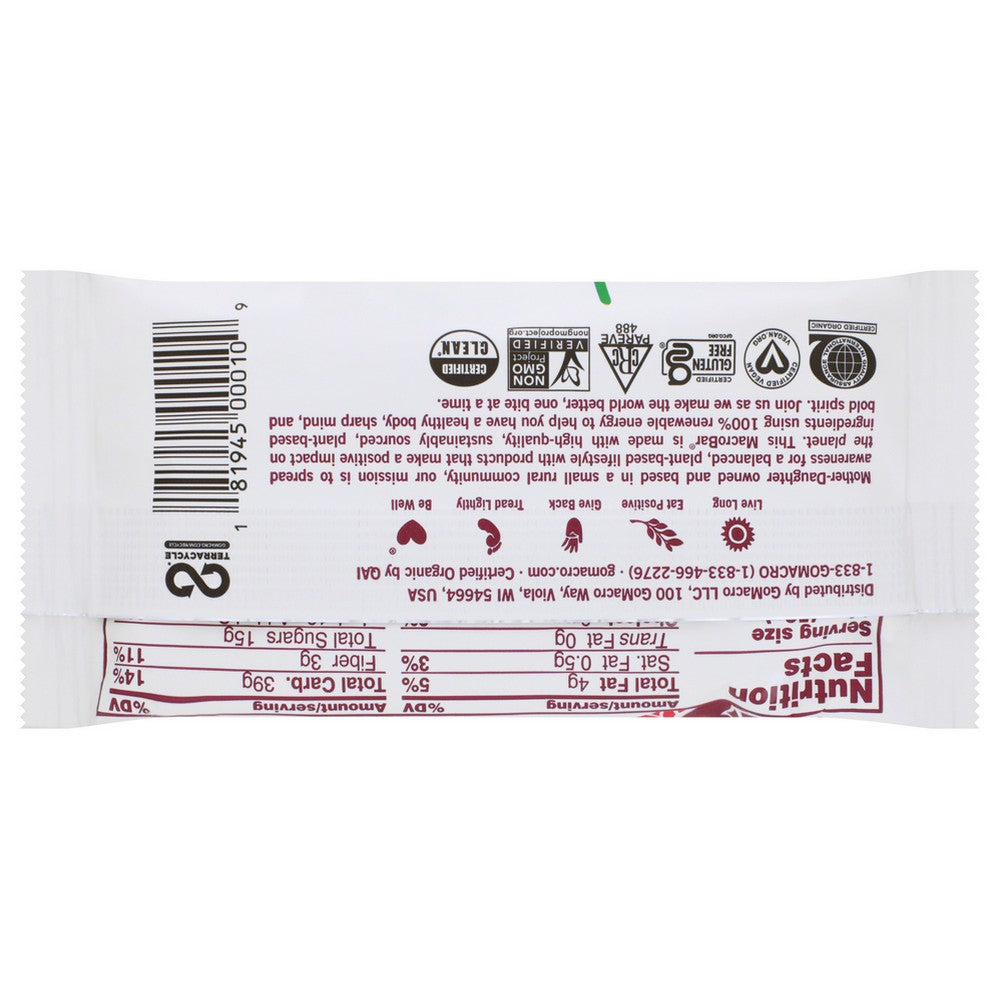 Gomacro® 1083 Cnb, Gomacro Macrobar Vegan Bar, Cherries + Berries, 2 Oz. ,  Case of 12