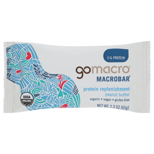 Gomacro® 1075 Pb, Peanut Butter Peanut Butter Macrobar 2.3 Ounce,  Case of 12