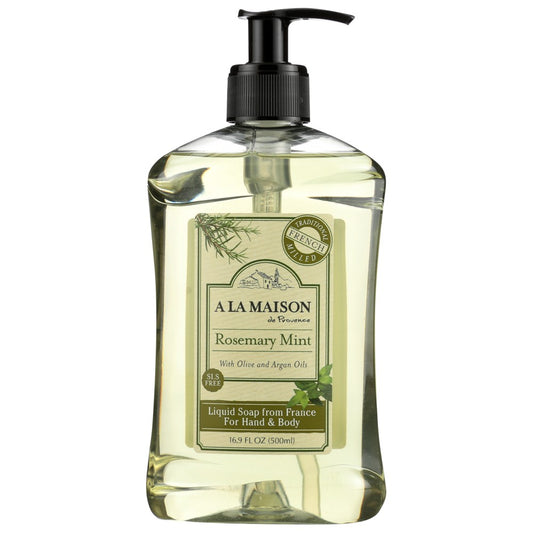 A La Maison De Provence , A La Maison De Provence Liquid Soap, Rosemary Mint, 16.9 Fl. Oz.,  Case of 1