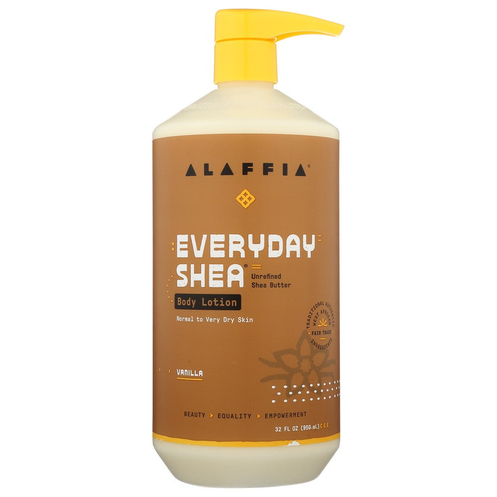 Alaffia® C502, Everyday Shea Lotion, Vanilla, 32 Fl. Oz.,  Case of 1