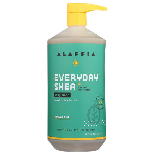 Alaffia C507, Everyday Shea Body Wash, Vanilla Mint, 32 Fl. Oz.,  Case of 1