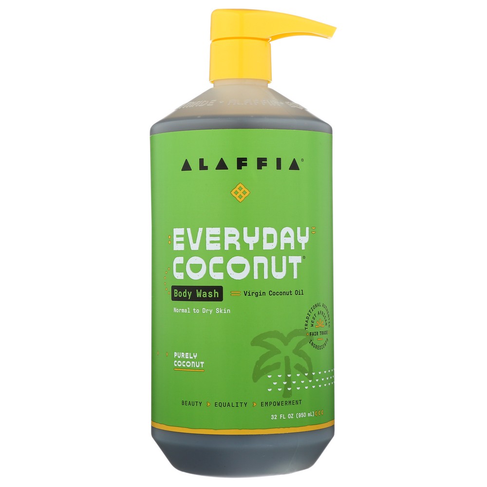 Alaffia C710, Alaffia Coconut & Coffee Berry Purely Coconut Body Wash, 32 Fl. Oz. ,  Case of 1