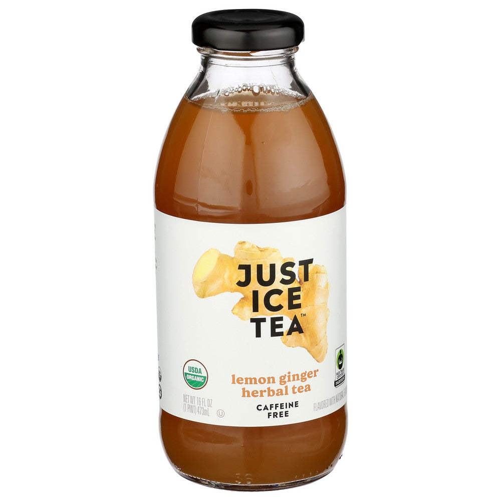 Just Ice Tea Tea Lm Gn Hr Organic - 16 Fluid Ounce,  Case of 12