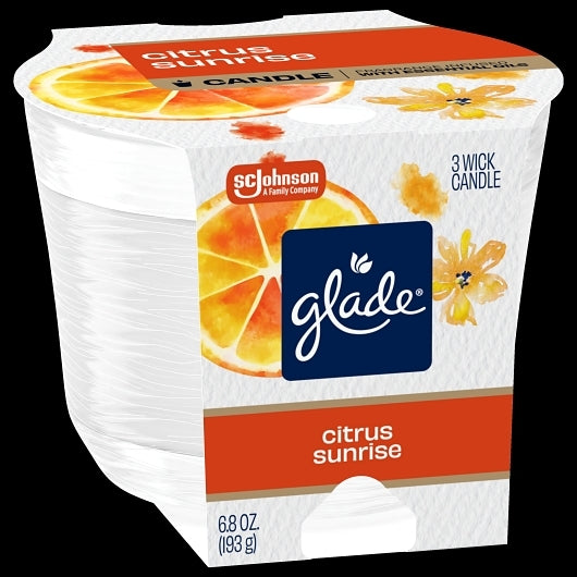 Glade Fresh Orange Blossom Mandarin Candle, 6.8 Ounce, 3 Per Case