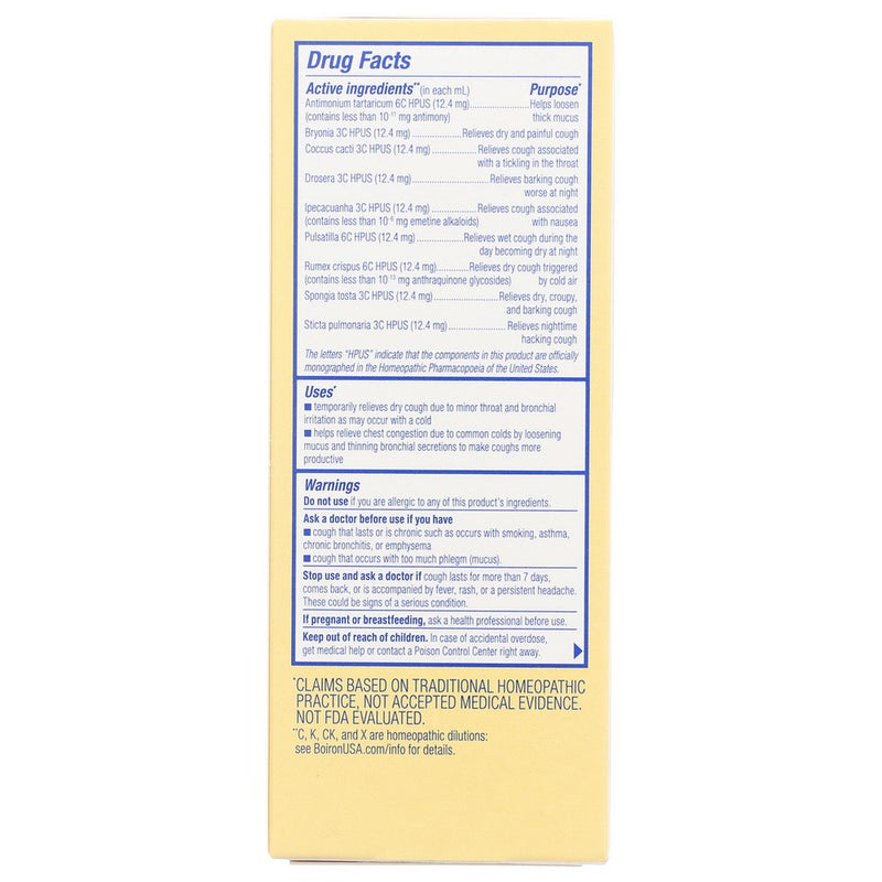 Boiron 306969032282, Boiron Chestal Honey Cough Syrup, Cough & Chest Congestion, 6.7 Fl. Oz. Box,  Case of 1