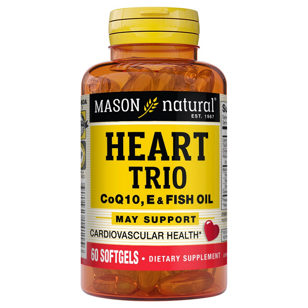 Mason Naturals - Heart Trio - Co Q-10 Vitamin E and Fish Oil - 60 Soft Gels