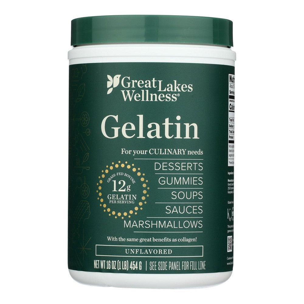 Great Lakes Wellness - Culinary Gelatin Unflav - EA of 1-16 OZ