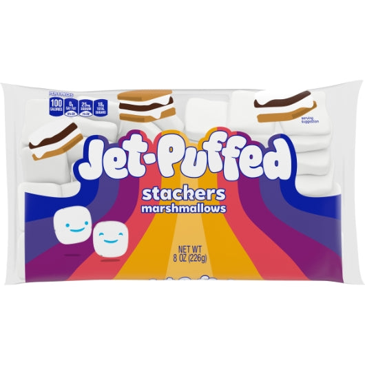 Jet Puffed Marshmallow Stacker, 8 Ounce Size - 16 Per Case.