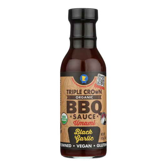 Triple Crown BBQ - BBQ Sauce Blck Garlic - Case of 6 - 14 Fluid Ounce