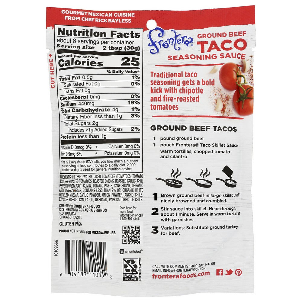 Frontera Brand 000000000418311015,  Frontera Beef Taco Sce Original 6/8Z 8 Ounce,  Case of 6