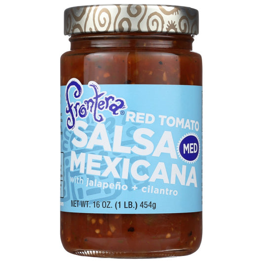 Frontera 10028, Frontera Red Tomato Salsa Mexicana, Medium, 16 Oz.,  Case of 6