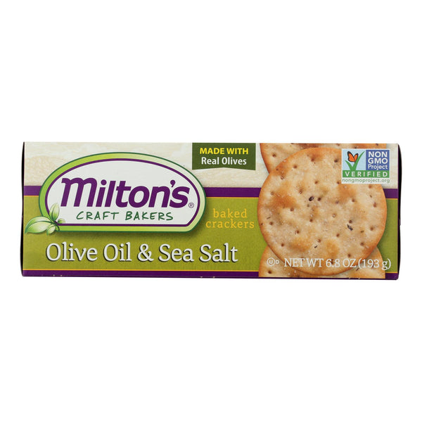 Miltons - Cracker Olive Oil & Sea Salt - Case of 8-6.8 Ounce