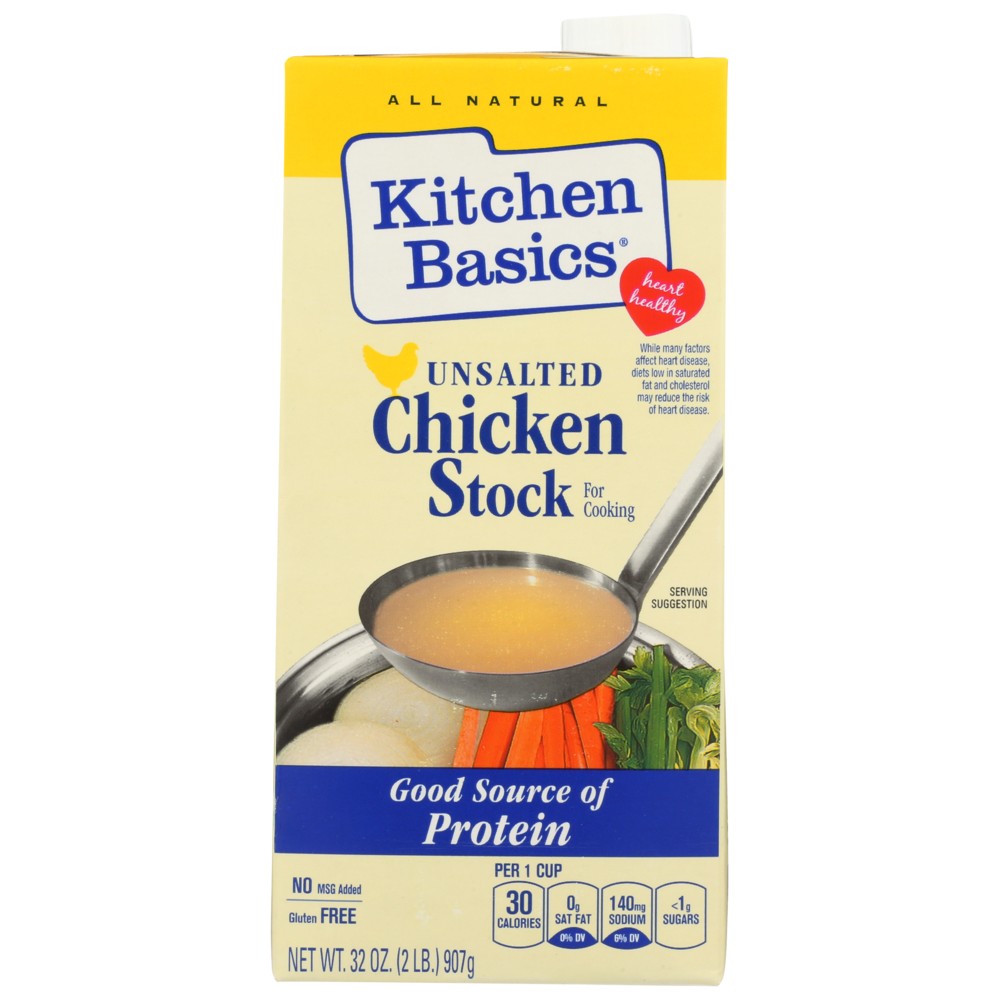 Kitchen Basics 10028, Kitchen Basics Stock, Chicken, Unsalted, 32 Oz.,  Case of 12