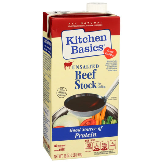 Kitchen Basics Stock Beef Unsltd Gf - 32 Ounce,  Case of 12