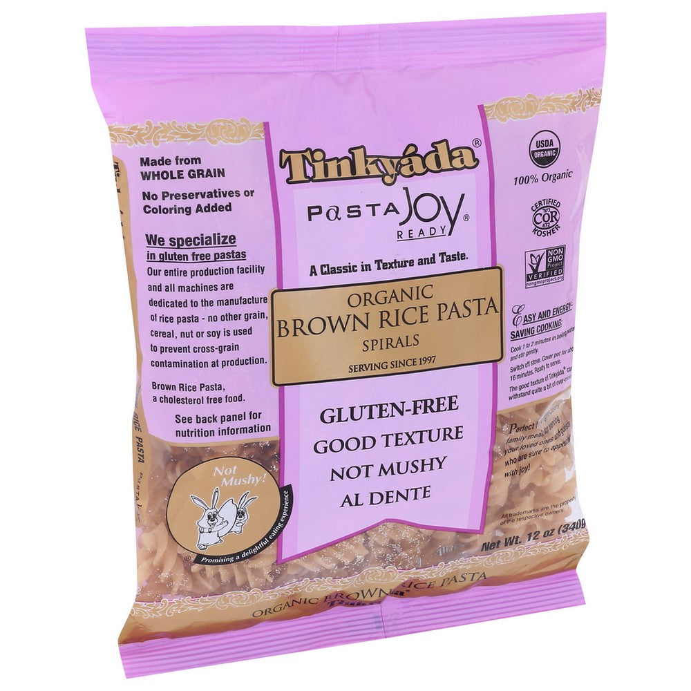 Tinkyada Pasta Brown Rice Spiral Organic - 12 Ounce,  Case of 12