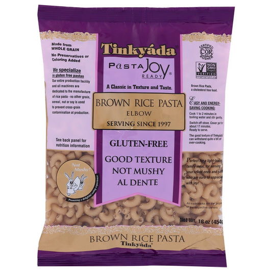 Tinkyada Pasta Brown Rice Elbow - 16 Ounce,  Case of 12