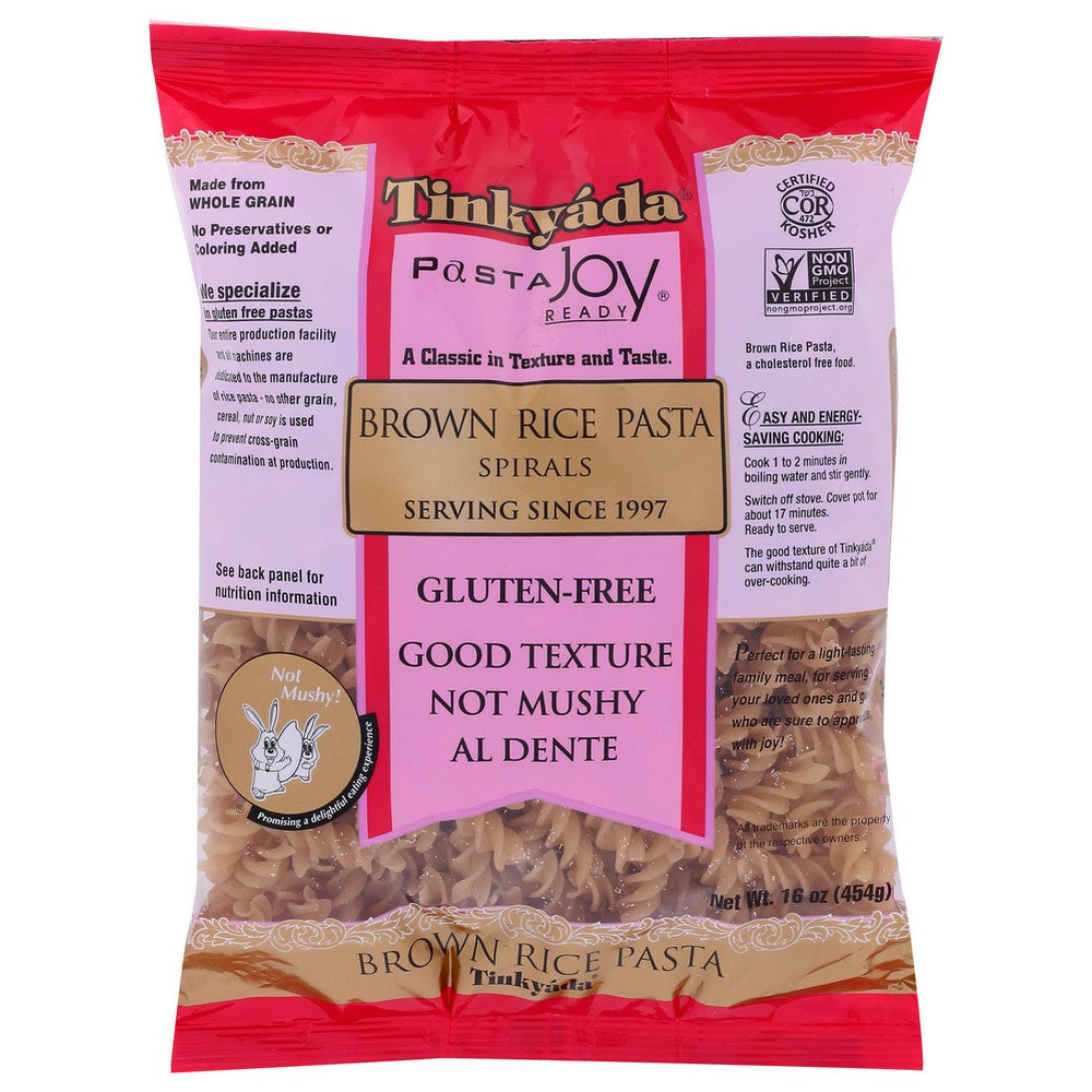 Tinkyada Pasta Brown Rice Spiral - 16 Ounce,  Case of 12