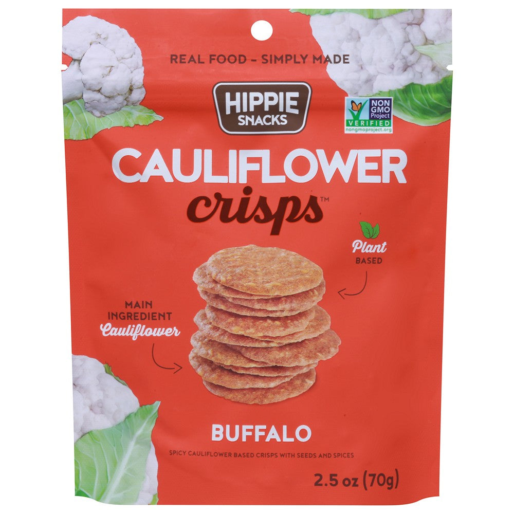 Hippie Snacks - Cauliflower Crisps Buff - Case of 8-2.5 OZ
