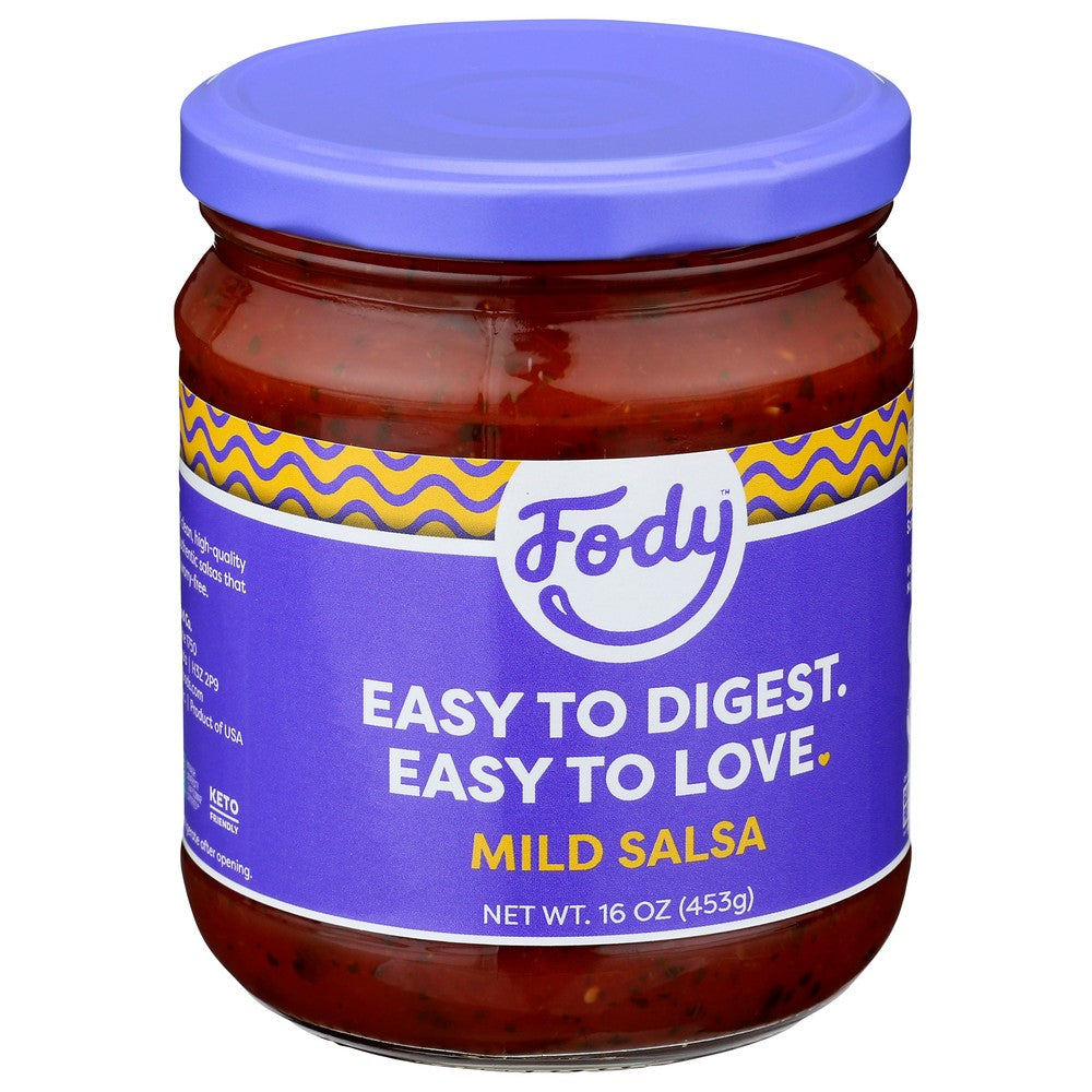 Fody Food Co. 888002, Low Fodmap Mild Salsa Gut-Friendly Mild Salsa 16 Ounce,  Case of 6