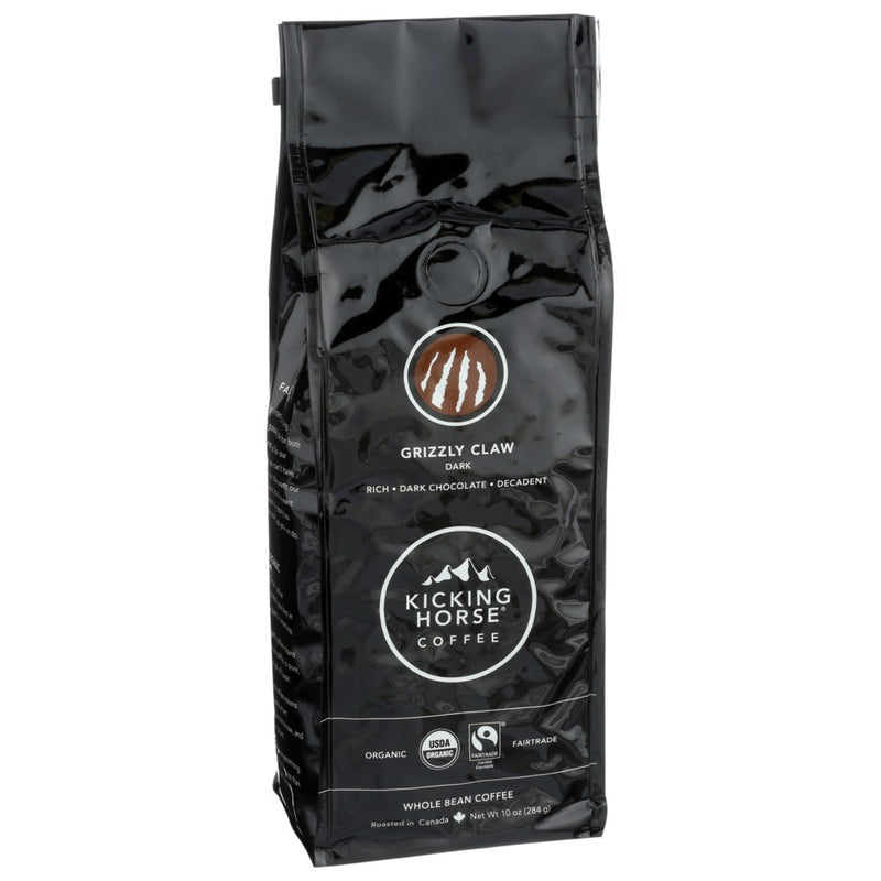 Kicking Horse Coffee Grzly Clw Drk Roasted Bea - 10 Ounce, Case of 6