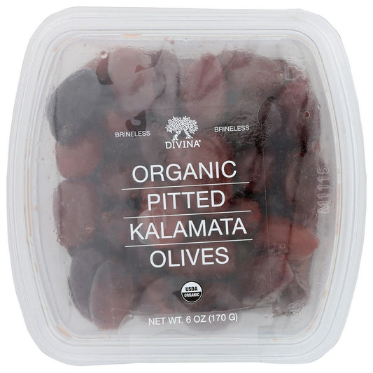 Divina® 17220,  Organicanic Pitted Kalamata Olives 6 Ounce,  Case of 6