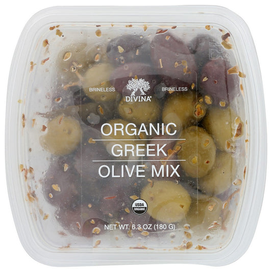 Divina® 17241,  Organicanic Greek Olive Mix 6.3 Ounce,  Case of 6