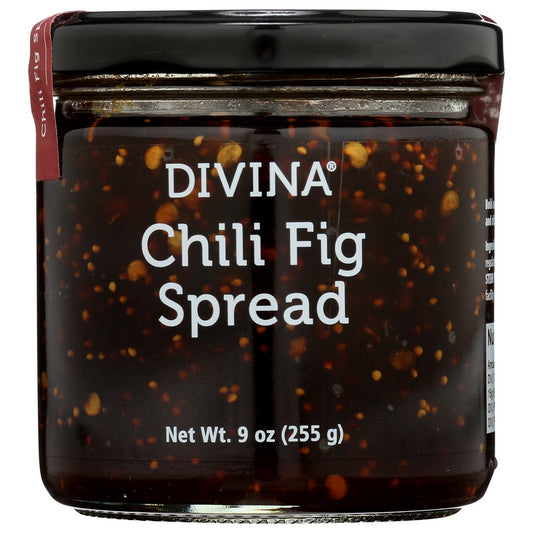 Divina 20386, Fruit Spread Spread Chili Fig 9 Ounce,  Case of 12