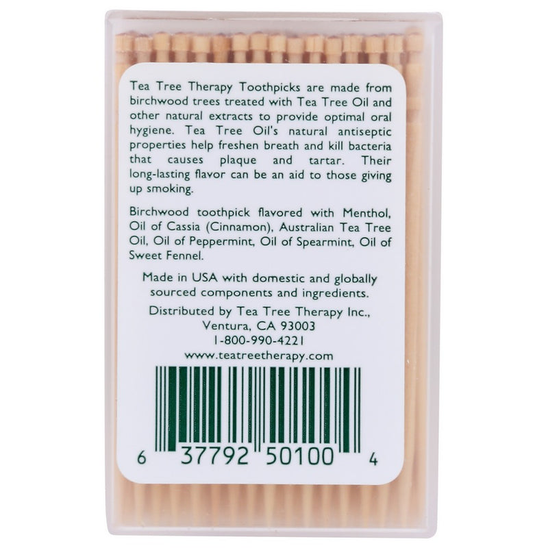 Tea Tree Therapy Toothpick Tea Tree And Mint - 100 Piece, Case of 12