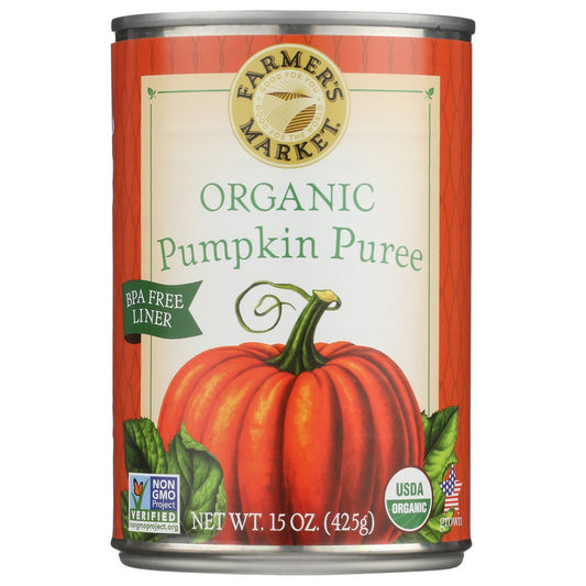 Stahlbush Island Farms® 10028, Farmer's Market Organicanic Pumpkin, 15 Oz.,  Case of 12