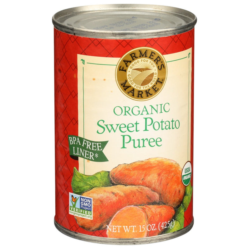 Farmers Market Foods Potato Sweet Puree Organi - 15 Ounce, Case of 12