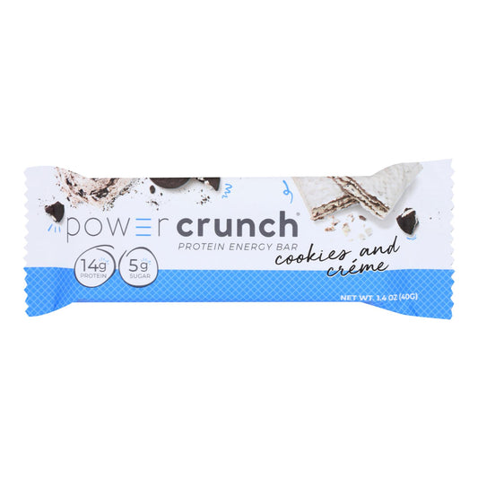 Power Crunch Bar - Cookies and Cream - Case of 12 - 1.4 Ounce