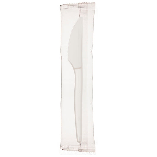 Ecosense 7In White Knife Individually Wrapped - Not Compostable, 750 Each, 750 Per Pack