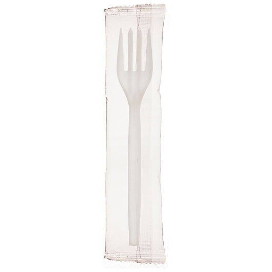 Ecosense 7In White Fork Individually Wrapped - Not Compostable, 750 Each, 750 Per Pack