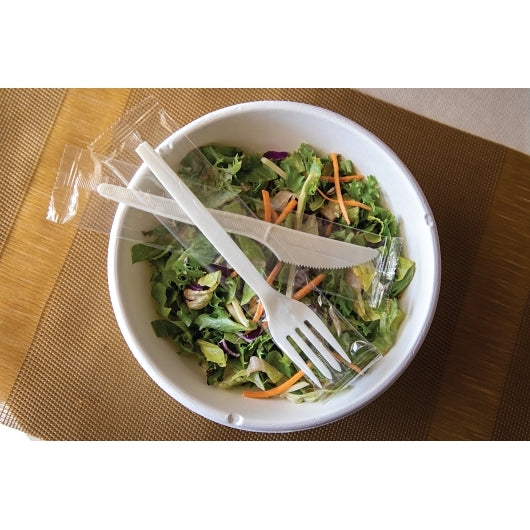 Ecosense 7In White Fork Individually Wrapped - Not Compostable, 750 Each, 750 Per Pack