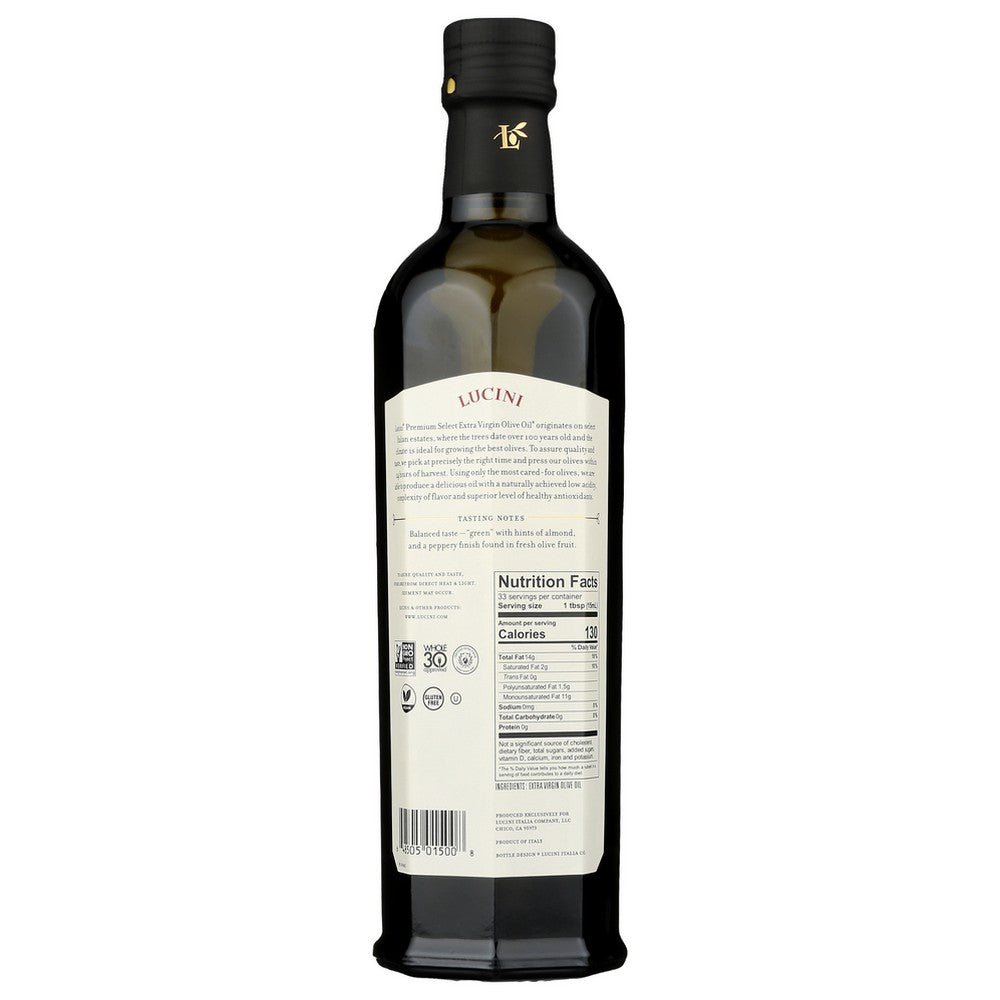 Lucini 500019, Lucini Premium Select Extra Virgin Olive Oil, 16.9 Fl. Oz.,  Case of 6