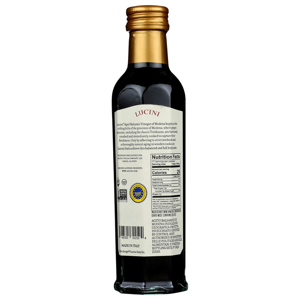 Lucini 530003, Lucini Italia Aged Balsamic Vinegar Of Modena, 8.5 Fl. Oz.,  Case of 6